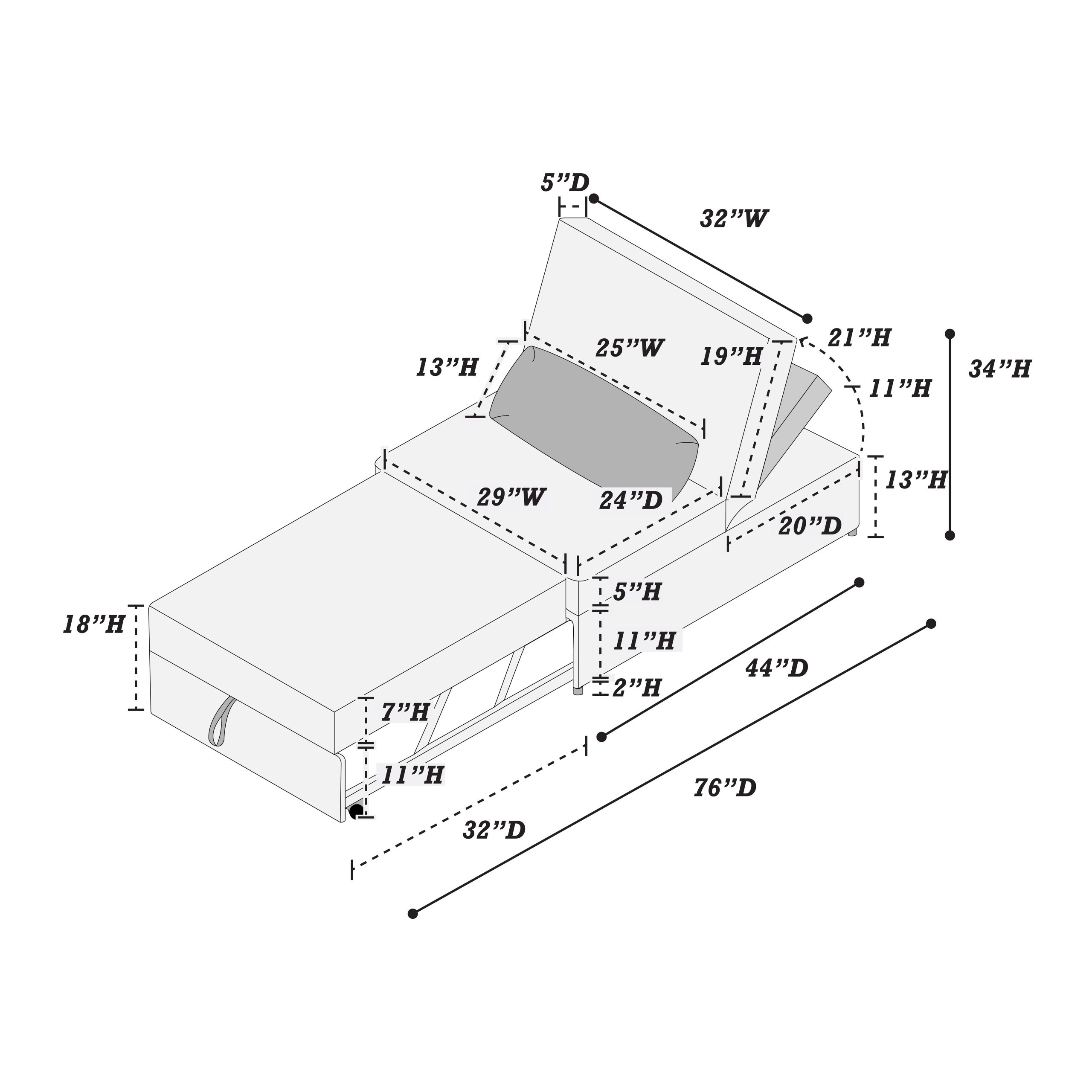 Convertible Chair W/ Pull-Out Bed - Image 8