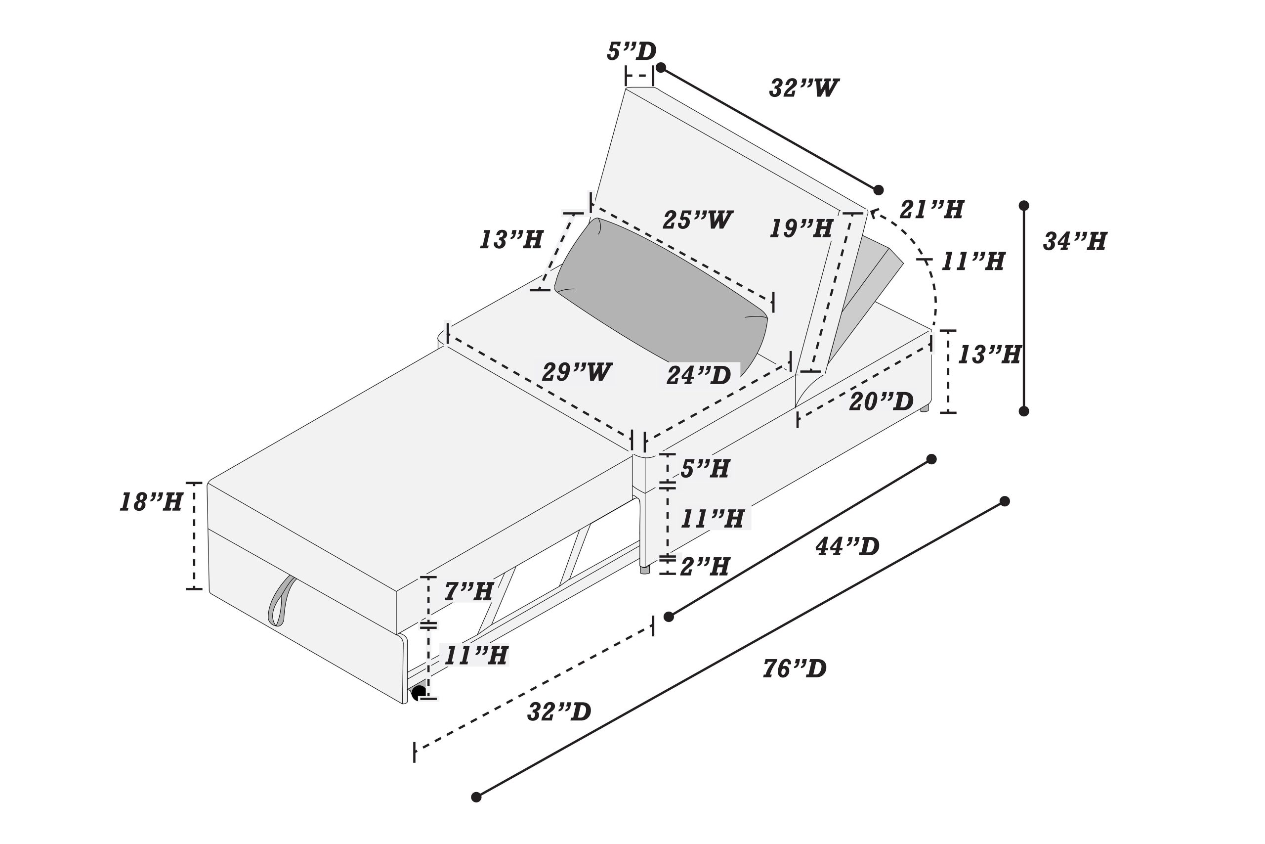Convertible Chair W/ Pull-Out Bed - Image 7