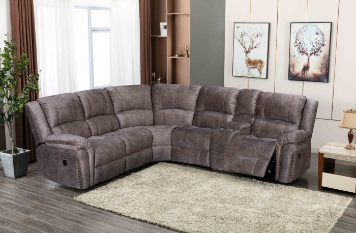 3 Piece Power Modular Reclining Sectional w/ USB & storage console - Image 2