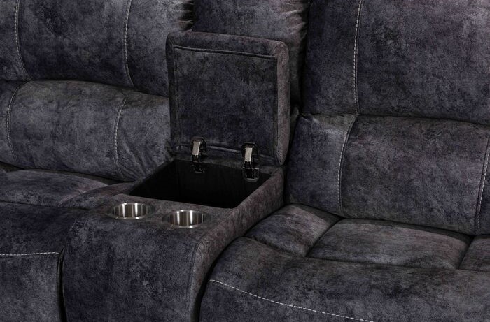 3 Piece Power Modular Reclining Sectional w/ USB & storage console - Image 4