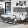 Queen bed frame with led light headboard