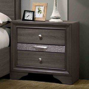 2 Drawer Night Stand with a Hidden Jewelry Drawer