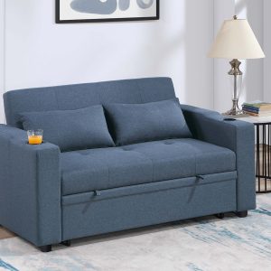 Convertible Sofa Sleeper W/ Cup Holders