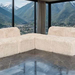 5 Piece Contemporary Modular Corner Sectional ( Compressed Foam )