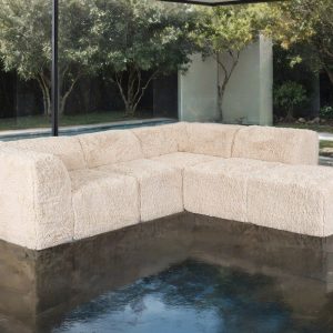 5 Piece Contemporary Modular Corner Sectional ( Compressed Foam )