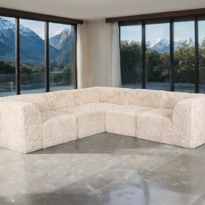 5 Piece Contemporary Modular Corner Sectional ( Compressed Foam )