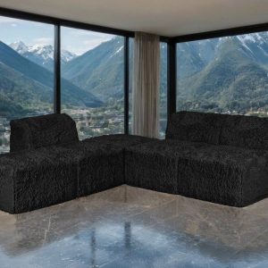 5 Piece Contemporary Modular Corner Sectional ( Compressed Foam )