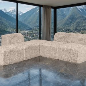 5 Piece Contemporary Modular Corner Sectional ( Compressed Foam )