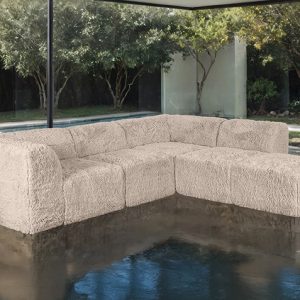 5 Piece Contemporary Modular Corner Sectional ( Compressed Foam )