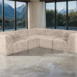 5 Piece Contemporary Modular Corner Sectional ( Compressed Foam )