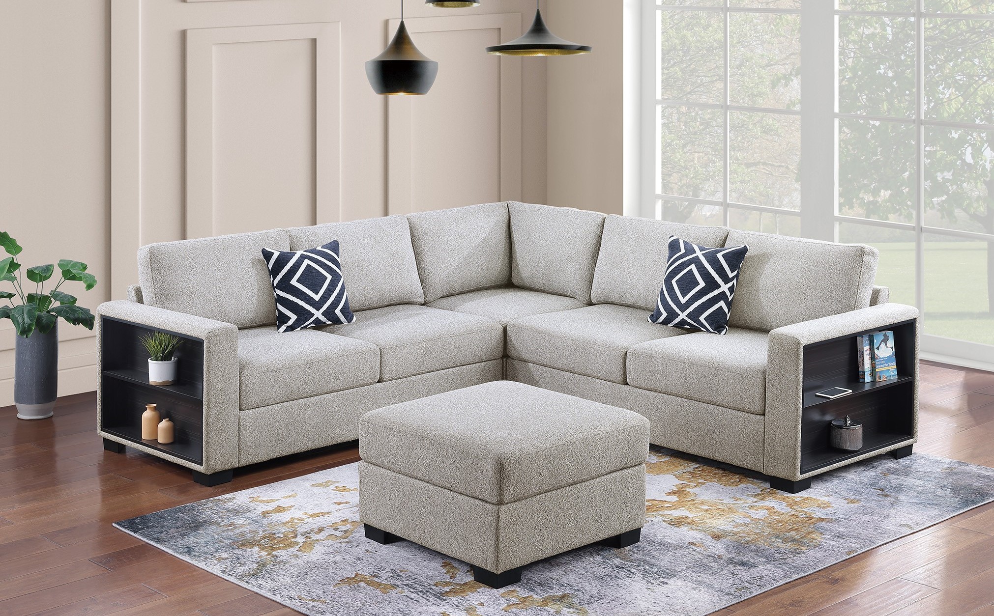 4 Piece Sectional Set W/ Ottoman