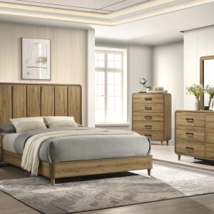 4 Piece queen bedroom set ( Queen bed frame + dresser + mirror + night stand )