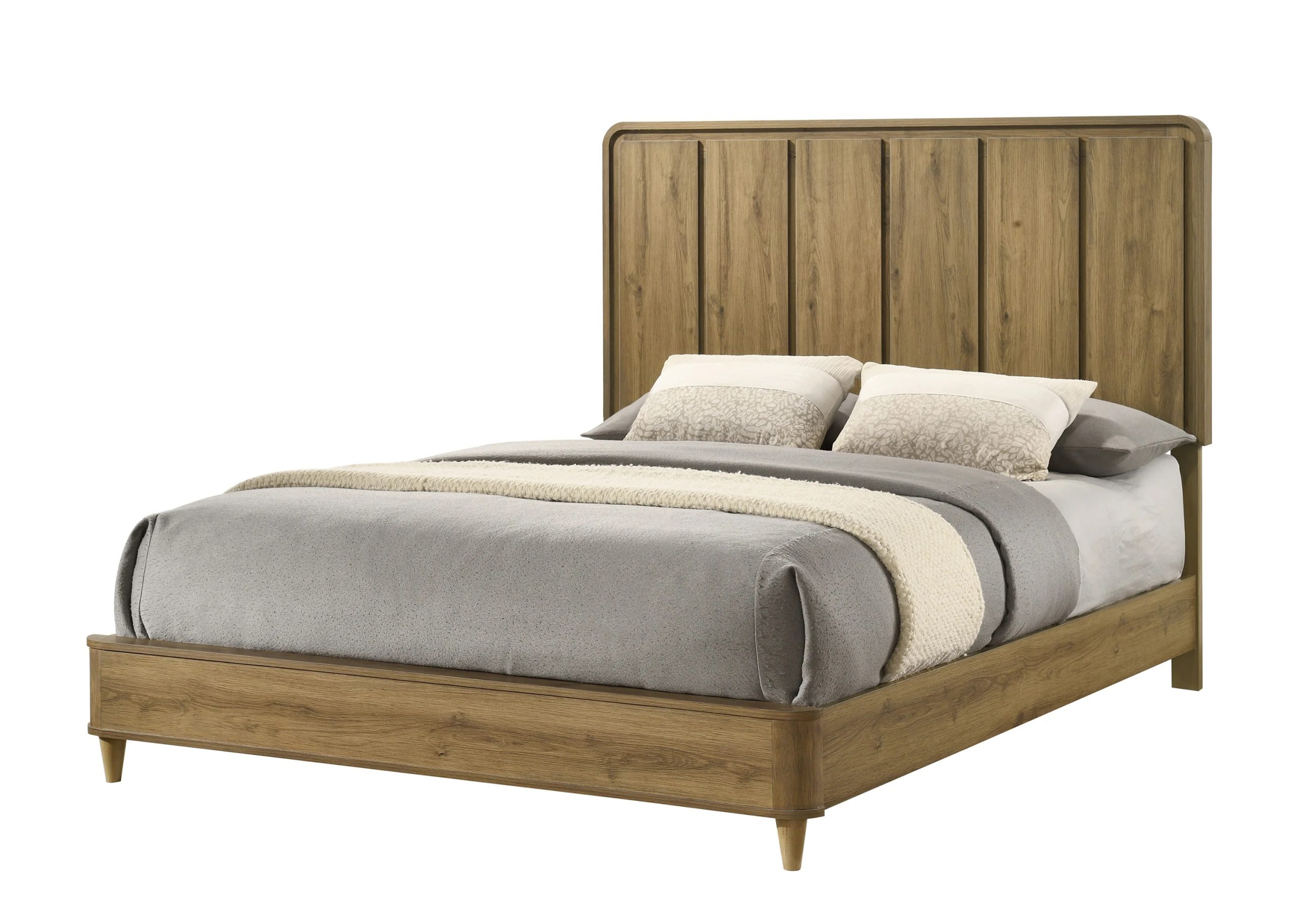 4 Piece queen bedroom set ( Queen bed frame + dresser + mirror + night stand ) - Image 2
