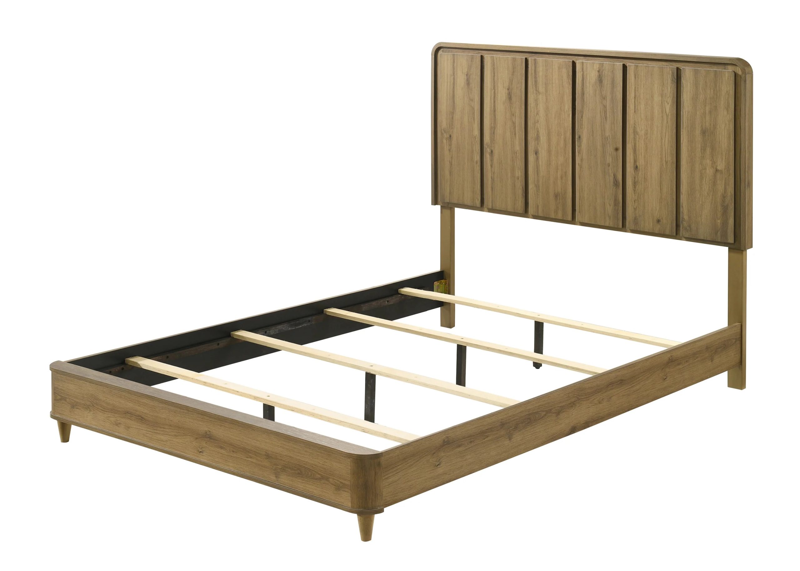 4 Piece queen bedroom set ( Queen bed frame + dresser + mirror + night stand ) - Image 3