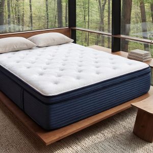 14" Queen hybrid mattress euro top pocketed coil gel memory foam